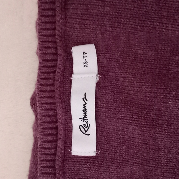 Reitmans Purple V Neck Sweater Xsmall - Picture 6 of 7
